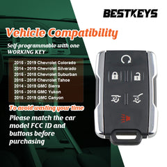 BestKeys OBD 2 Scanner Tool Key Replacement Programmer Kit for for 2015-2019 Chevrolet Tahoe Remote Car Key Fob M3N-32337100 (DIY PROGRAMMER KIT for 6 Buttons)  OBD-C6RB BestKeys OBD 2 Scanner Tool Key Replacement Programmer Kit for for 2015-2019 Chevrolet Tahoe Remote Car Key Fob M3N-32337100 (DIY PROGRAMMER KIT for 6 Buttons)  OBD-C6RB