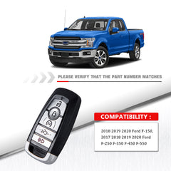 Smart Key Remote Keyless Entry Fob Fit for Ford - Compatible with 2017-2020 F-250 F-350 F-450 F-550- 5 Buttons Remote Control - Fob for FCC ID:M3N-A2C93142600, P/N: 164-R8166 KR-F5RF Smart Key Remote Keyless Entry Fob Fit for Ford - Compatible with 2017-2020 F-250 F-350 F-450 F-550- 5 Buttons Remote Control - Fob for FCC ID:M3N-A2C93142600, P/N: 164-R8166 KR-F5RF