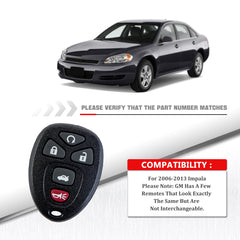 5 Buttons Keyless Entry Remote Control Car Key Fob Replacement for 2006-2013 Impala OUC60270   KR-C5RA 5 Buttons Keyless Entry Remote Control Car Key Fob Replacement for 2006-2013 Impala OUC60270   KR-C5RA