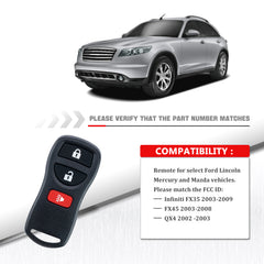 Remplacement pour porte-clés Altima 2002-2006 et Maxima 2002-2006 avec instructions de bricolage KBRSTU15 Remplacement pour porte-clés Altima 2002-2006 et Maxima 2002-2006 avec instructions de bricolage KBRSTU15