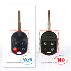 BestKeys Uncut Ignition High Security Car Key Entry Remote for 2012-2016 Escape 2011-2016 Fiesta OUCD6000022, 164-R8007 KR-F4SC-05