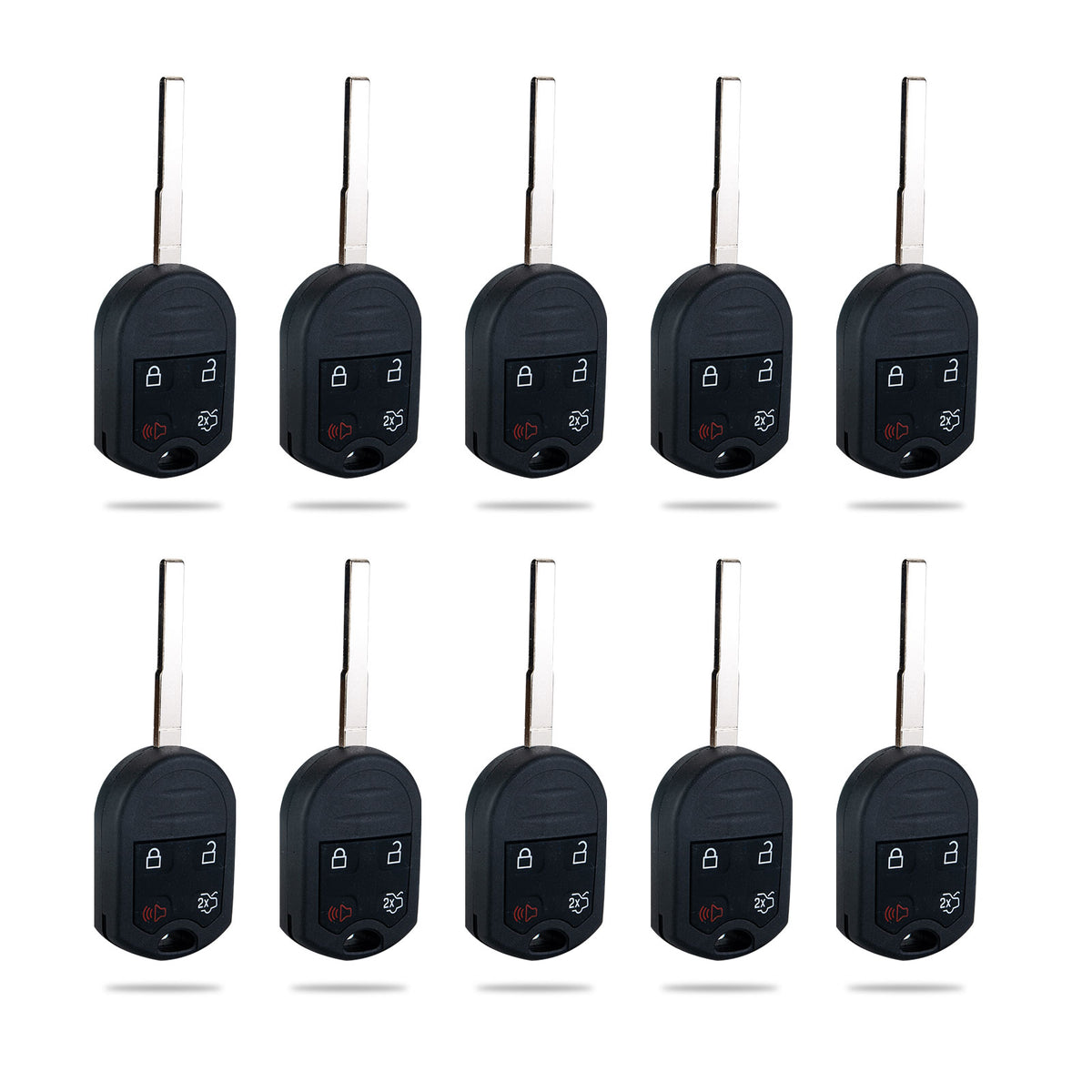 Wholesale 4 Buttons Car Key Fob Remote with Blade Compatible with 2011-2016 Ford Fiesta Replacement for CWTWB1U793 164-R7976 KR-F4SD-10