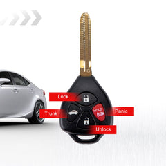 Car Key Fob Keyless Entry Remote Control Replacement for Selected Toyota Corolla Car Models Fits for FCC ID:GQ4-29T G Chip KR-T4SD-10