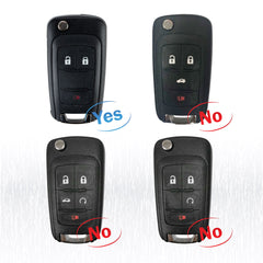 3-BTN Smart Proximity Insert Car Key Fob Keyless Entry Remote Flip fits 2010-2017 Chvylet Equinox 2012-2017 Sonic 2010-2017 GMC Terrain FCC ID: OHT01060512 KR-C3SA