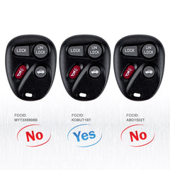 Car Key Fob Keyless Entry Remote fits for 2000-2001 Astro 1998-2001 Blazer Bravada KOBUT1BT 15732805  KR-C4RM