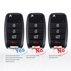 4 Button Smart Key Fob Keyless Entry Remote for Kia-Compatible with 2014- 2016 Forte OSLOKA-870T Chip:46  KR-K4SK