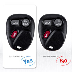 Keyless Entry Remote Car Key Vehicles Compatible for 1998-2001 Blazer Sonoma S10 2000-2001 Tahoe 15732803 KOBUT1BT KR-C3RH