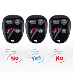 Car Key Fob Keyless Entry Remote fits for 2000-2001 Astro 1998-2001 Blazer Bravada KOBUT1BT 15732805 Wholesale KR-C4RM-05