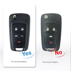 5 Button New Keyless Remote Flip Car Key Fob for Select Impala Malibu Cruze Equinox and Other Vehicles That Use FCC ID OHT01060512 KR-C5SA