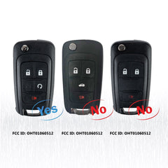 Keyless Remote Flip Car Key Fob for 2010-2019 GMC Terrain 2014-2018 Buick Encore FCC ID:OHT01060512 4 Buttons  KR-C4SC-10