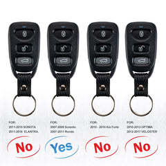 4 Buttons Keyless Entry Car Key Fob for Kia Compatible with 2007-2009 Sorento 2007-2011 Rondo PLNHM-T011 Wholesale KR-K4RC-10