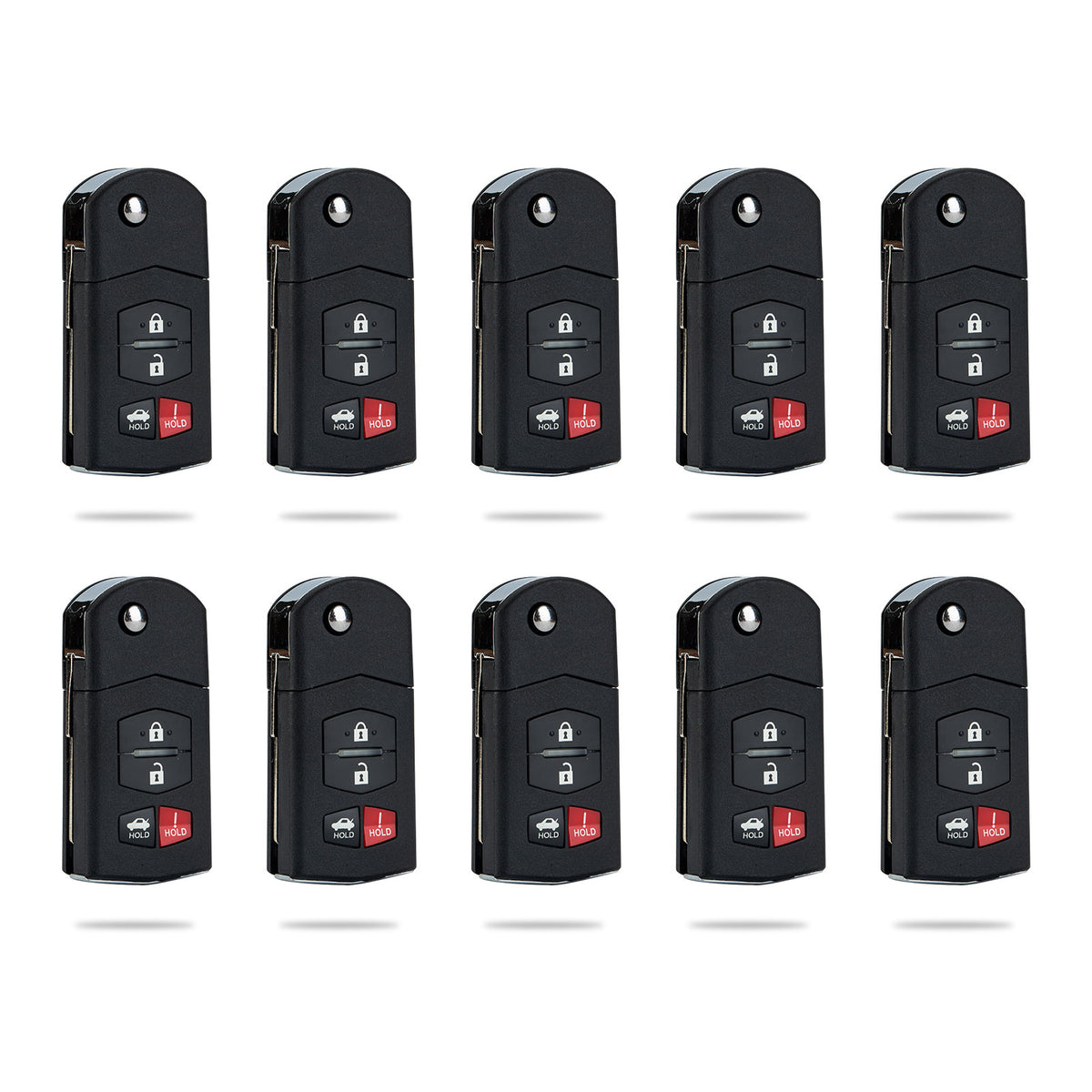 Keyless Entry 4 Button Remote Flip Key Fob for 2009-2013 Mazda 6 2010-2013 Mazda 3 2006-2015 Mazda MX-5 Miata BGBX1T478SKE12501 KR-M4SA-10