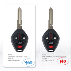 Copy of 4-BTN Car Entry Remote Key Fob Transponder Ignition Key Control Replacement Fit for 2008 2009 2010 2012 2013 2014 2015 2016 2017 Mitsubishi Lancer OUCG8D-625M-A   KR-M4SD