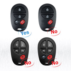 New Replacement for Keyless Entry Remote Key Fob for 2008-2016 Sequoia 2007-2015 Highland FCC ID:GQ43VT20T 4 Buttons  KR-T4RC