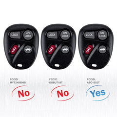 4 Buttons Keyless Entry Remote Control Car Key Fob Replacement for 1996-2000 Tahoe 1997-1998 Buick Century Park Avenue Regal Riviera Skylark Lesabre ABO1502T Wholesale KR-C4RH-05