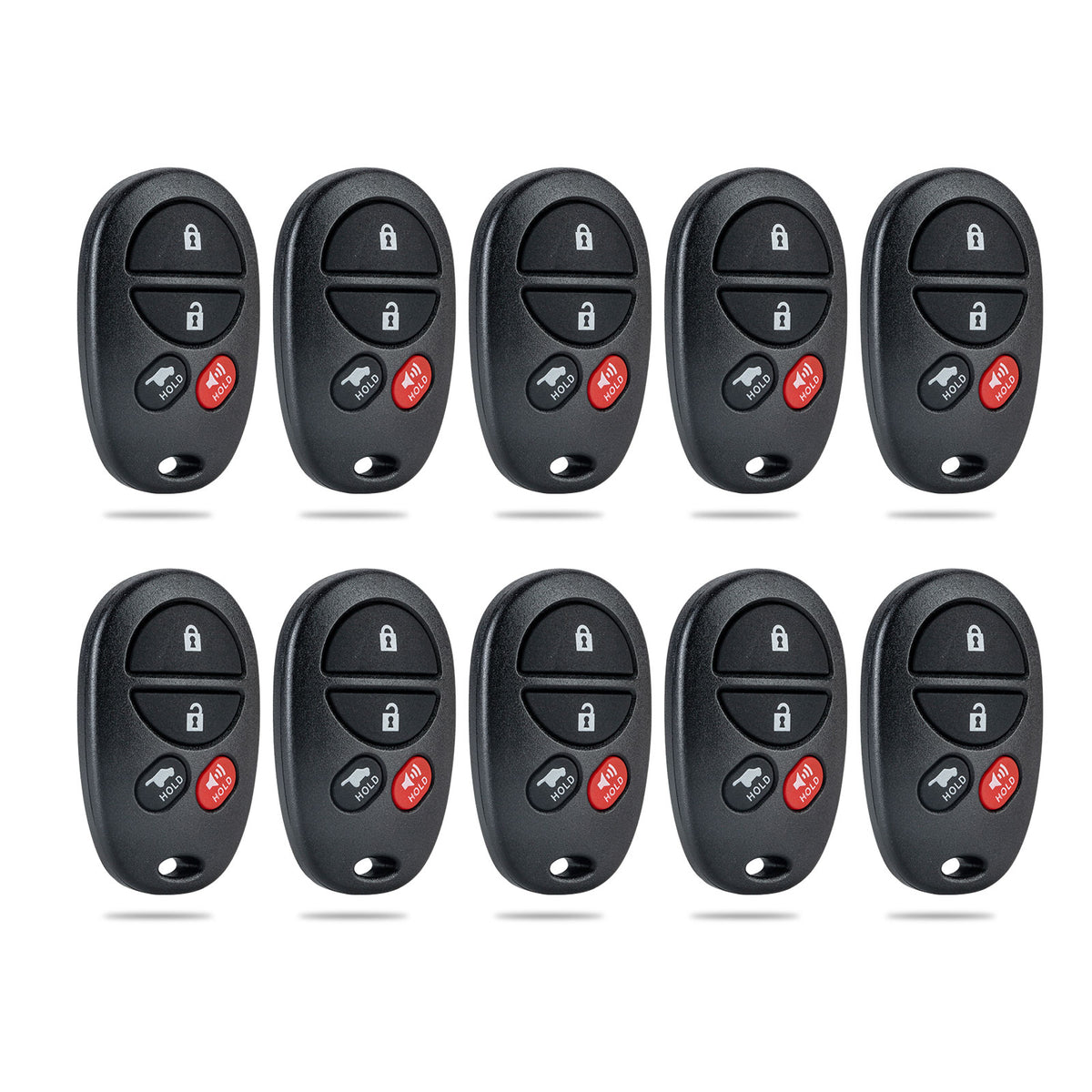 New Replacement for Keyless Entry Remote Key Fob for 2008-2016 Sequoia 2007-2015 Highland FCC ID:GQ43VT20T 4 Buttons  KR-T4RC-10