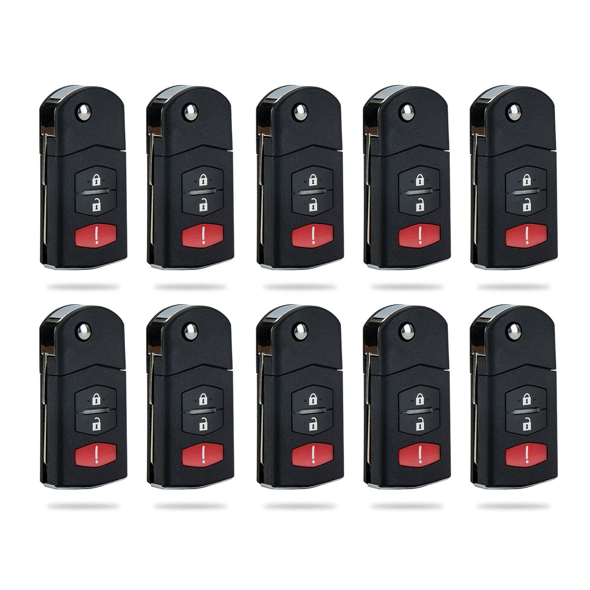 3 Button Keyless Remote Flip Key Fob Replacement for Mazda Comaptible with 2005-2010 6 Sedan 2005-2008 RX-8 FCC ID:KPU41788 Wholesale KR-M3SB-10