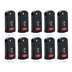 3 Button Keyless Remote Flip Key Fob Replacement for Mazda Comaptible with 2005-2010 6 Sedan 2005-2008 RX-8 FCC ID:KPU41788 Wholesale KR-M3SB-10