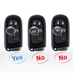 Replacement Keyless Entry Smart Key fob Compatible with 2013 - 2019 Dodge Ram 1500 2500 3500 GQ4-54T (4 Button Remote Start) 433Mhz KR-D4RG-05