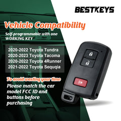 BestKeys Smart Car KeyFob OBD DIY Programmer Kit for 2020-2022 Tundra 2020-2023 Tacoma 2020-2022 4Runner 2016-2020 RX350 RX450h HYQ14FBB 0010  KPRO-T3RKL4RD-01