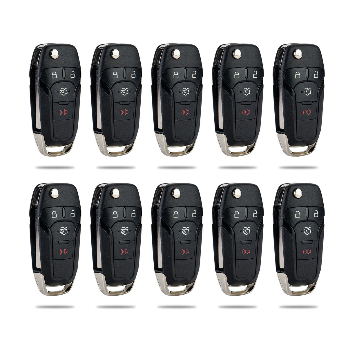 Smart Proximity Keyless Entry Flip Remote Car Key Fob Replacement for 2013-2016 Ford Fusion N5F-A08TAA  KR-F4SE-10