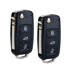 4 Buttons Flip Key Fob Remote Compatible with VW Replacement for 2011-2016 Jetta/Golf 2011-2012 VW Passat CCNBG010180T 5K0 837 202 AE KR-V4SB