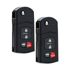 Replacement for 4 Button New Keyless Entry Remote Flip Key Fob for 2005-2010 6 Sedan 2005-2008 RX-8 That Use KPU41788…