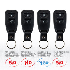 3 Buttons Car Key Fob For 2007 - 2012 Hyundai Santa Fe Remote PINHA-T038 SKU: KR-K3RE