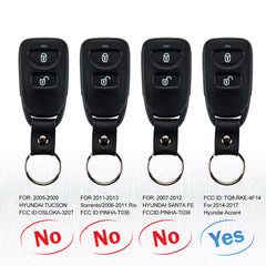 3 Buttons Car Key Fob For 20145 -2017 Hyundai Accent Remote TQ8RKE-4F14 SKU: KR-K3RF