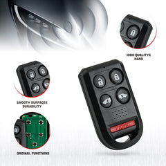 Keyless Entry Remote Car Key Fob Replacement for 2005-2010 Honda Odyssey Van OUCG8D-399H-A,5 Button 315mHz   KR-H5RC-10