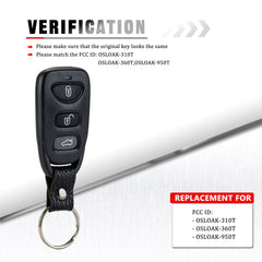 4 Buttons Keyless Entry Remote Car Key Fob for 2011-2015 Hyundai SONOTA 2011-2016 Elantra FCC ID:OSLOAK-310T KR-K4RB