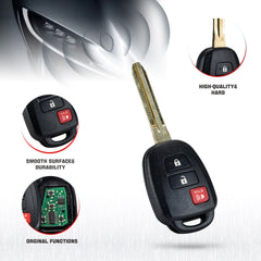 3 Button Car Key Fob Keyless Control Entry Remote HYQ12BDM Replacement with H Chip Compatible with 2014-2016 Toyota Prius Prius C V Wholesale KR-T3SC-10