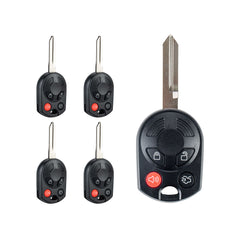 4 Button New Uncut Keyless Remote Head Key Fob Vehicles Fits for Ford Comoatible with 2007 - 2005 - 2012 Escape 2003 - 2012 Expedition Explorer FCC ID:OUCD6000022 KR-F4SA-05