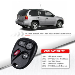 Copy of Keyless Entry Remote Control Car Key Fob Replacement for 2002-2007 Trailblazer GMC Envoy 2003 - 2008 Isuzu Ascender MYT3X6898B Wholesale KR-C4RF