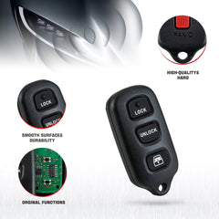 New Replacement for Toyota Compatible with 1999-2009 4 Runner,2001-2008 Sequoia Keyless Entry Remote Car Key Fob HYQ12BAN, HYQ12BBX, HYQ1512Y Wholesale KR-T4RB-05