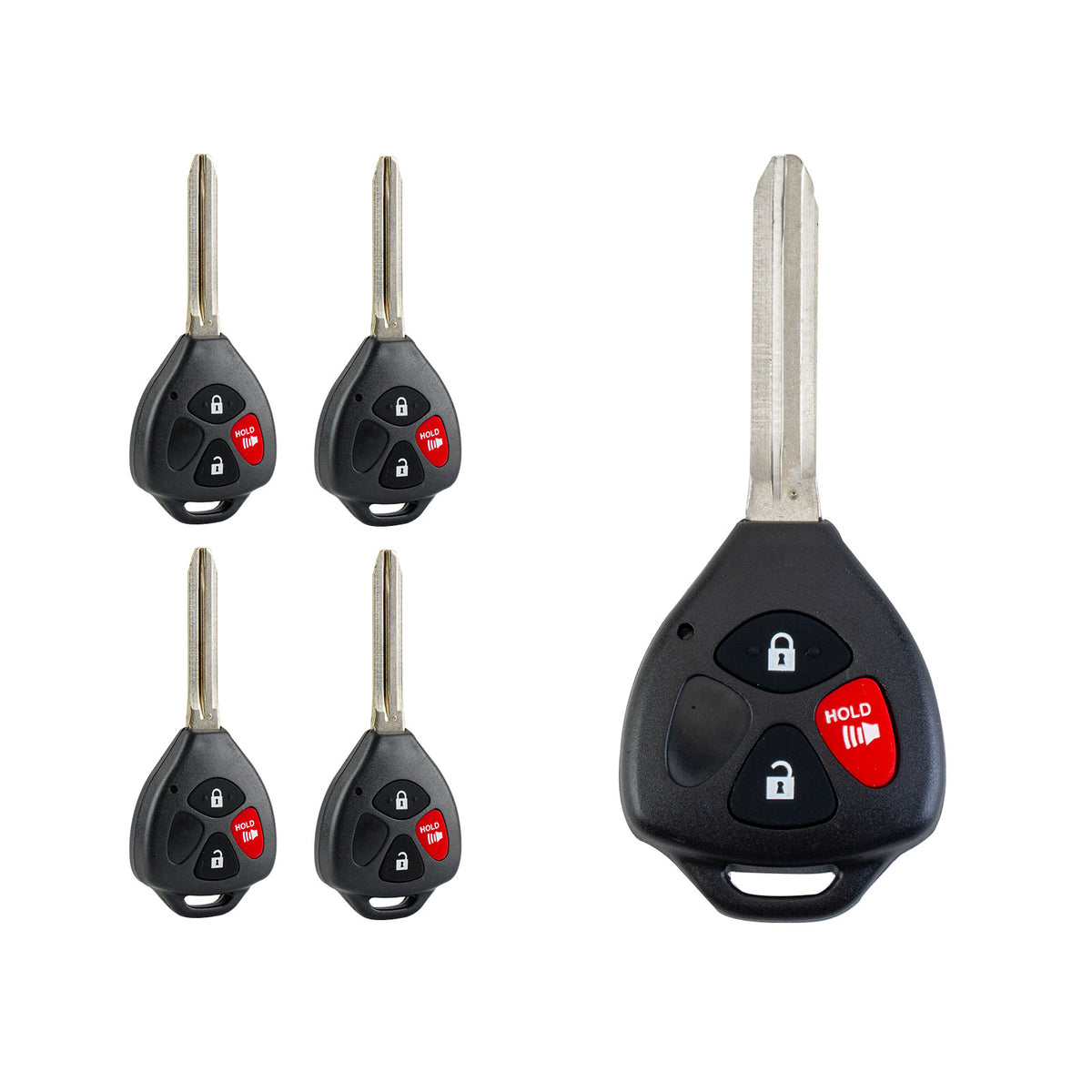 Key Fob Keyless Entry Remote Replacement for Toyota - Compatible with for 2006-2010 Rav4 2007-2012 Yaris- 3 Buttons with 4D67 CHIP Remote Control - Fob for HYQ12BBY Wholesale KR-T3SA-05