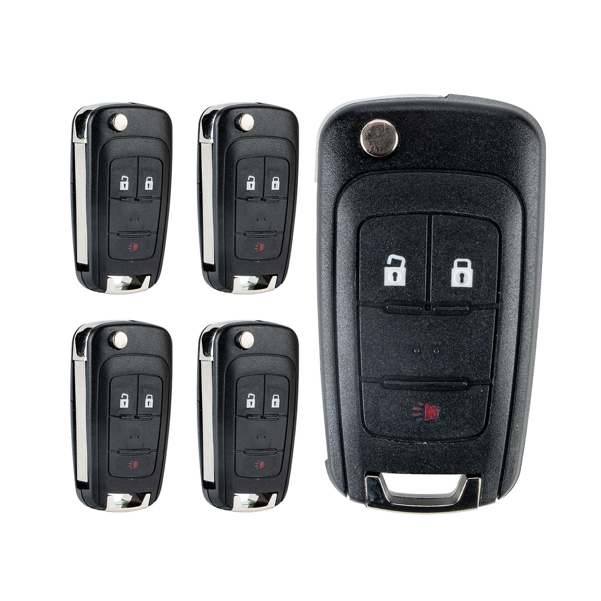 3-BTN Smart Proximity Insert Car Key Fob Keyless Entry Remote Flip fits 2010-2017 Chvylet Equinox 2012-2017 Sonic 2010-2017 GMC Terrain FCC ID: OHT01060512 KR-C3SA-05