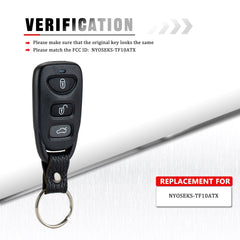 4 Buttons Smart Keyless Entry Remote Control Car Key Fob for Kia and Hyundai Compatible with 2010-2013 Optima 2012-2017 VELOST NYOSEKS-TF10ATX Wholesale KR-K4RE-10