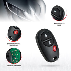 NEW Keyless Entry Remote Control Replacement for 2005-2016 TACOMA 3 Button Car Key Fob;GQ43VT20T KR-T3RC