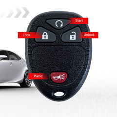 Keyless Entry Remote Car Key Fob Replacement for 2007 2008 2009 2010 2011 2012 2013 Silverado OUC60270  KR-C4RC