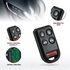 Keyless Entry Remote Car Key Fob Replacement for 2005-2010 Honda Odyssey Van OUCG8D-399H-A,5 Button 315mHz   KR-H5RC