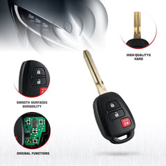 Key Fob Keyless Entry Remote Replacement for Toyota - Compatible with 2013-2016 RAV4  Remote Control - Fob for GQ4-52T Wholesale KR-T3SE-05