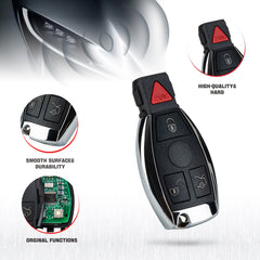 4 Buttons Remote Car Key Replacement Fit for 2006-2011 Mercedes Benz E550 ML350 E350 Year 2000+ Control IYZ3312 IYZDC NEC+BGA Key Fob KR-B4RA