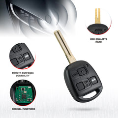 Car Key Fob Keyless Entry Remote Replacement for 2002-2005 GS430 2001-2005 IS300 HYQ1512V ID 4C Chip KR-L3SB