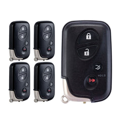 4 Button Smart Keyless Remote Car Key Fob Controller for Lexus Compatible with 2009-2012 IS250 IS350 HYQ14AAB E Board KR-L4RH-05