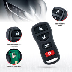 Replacement for 2002-2006 Altima and 2002-2006 Maxima Key Fob with DIY Instructions KBRSTU15 KR-N4RA-10