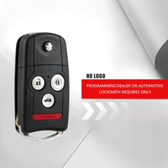 4 Buttons Keyless Entry Remote Key Fob Replacement for 2007 2008 Acura TL Flip Remote FCC ID: OUCG8D-439H-A, 850G-G8D439HA,Chip ID46 KR-A4SA-05