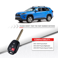 FOR 2014-2019 Toyota Highlander Keyless Entry Remote Car Key Fob GQ4-52T H CHIP WholesaleKR-T4SG-10