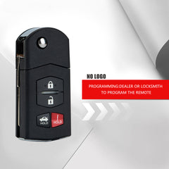 Keyless Entry 4 Button Remote Flip Key Fob for 2009-2013 Mazda 6 2010-2013 Mazda 3 2006-2015 Mazda MX-5 Miata BGBX1T478SKE12501 KR-M4SA