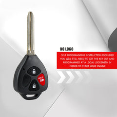 Key Fob Keyless Entry Remote Replacement for Toyota - Compatible with for 2006-2010 Rav4 2007-2012 Yaris- 3 Buttons with 4D67 CHIP Remote Control - Fob for HYQ12BBY Wholesale KR-T3SA-05